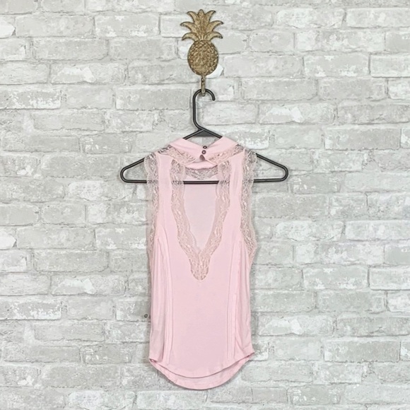 NEW Free People Dale Lace Cutout Mock Neck Tank - Picture 10 of 10